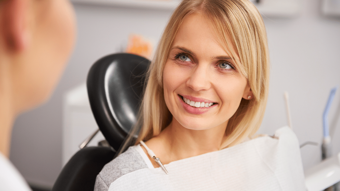 Woman In Dentist Chair